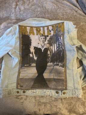 Levi's Light Blue Denim Jacket with Brown Leather Patch